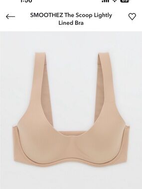 Aerie Scoop Lightly Lined Bra - Nude